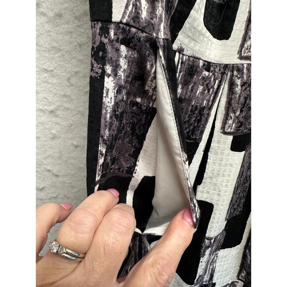 Donna Morgan Abstract Brushstroke Sheath Dress 12P Old Money - Picture 9 of 12